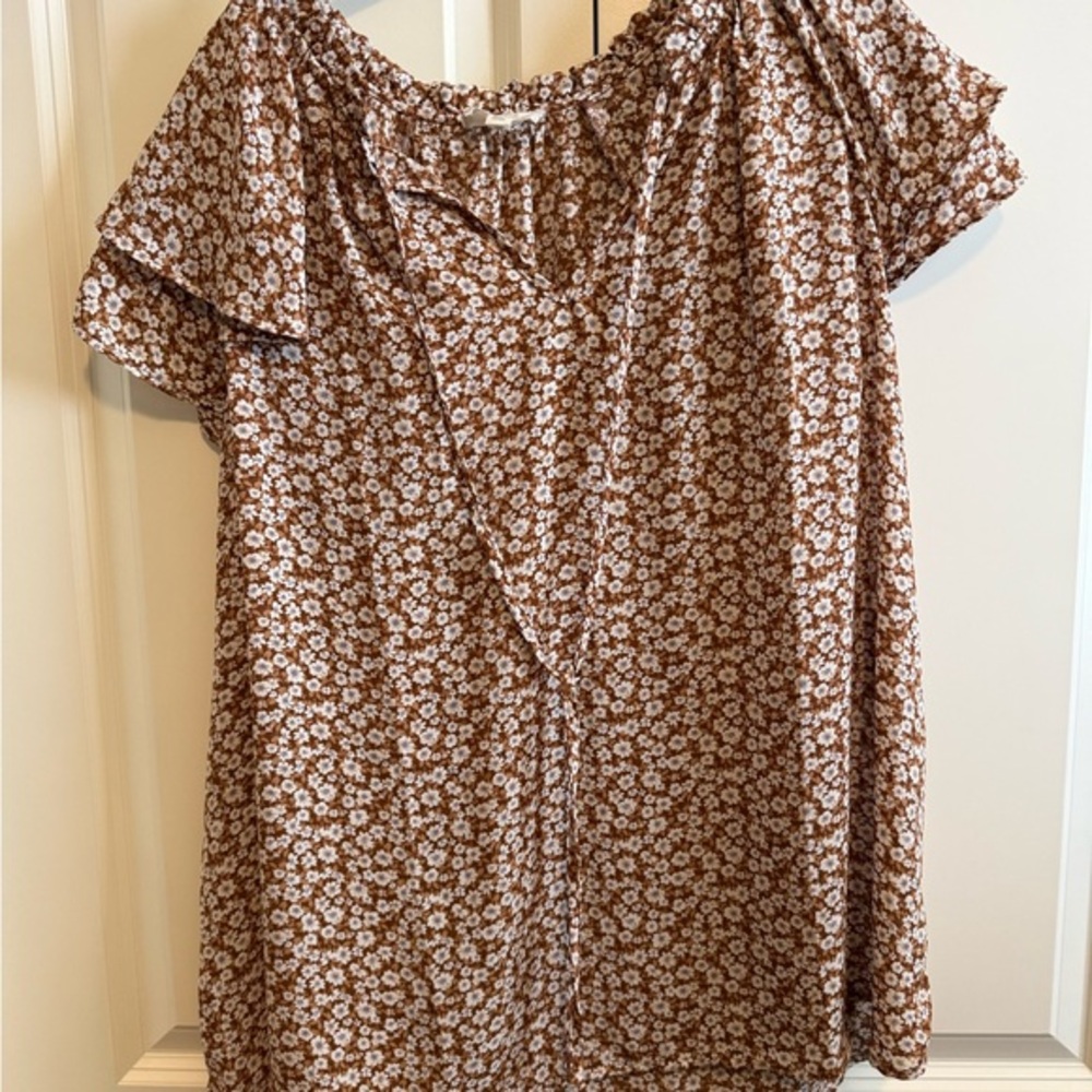 Perch Women's Brown Floral Top